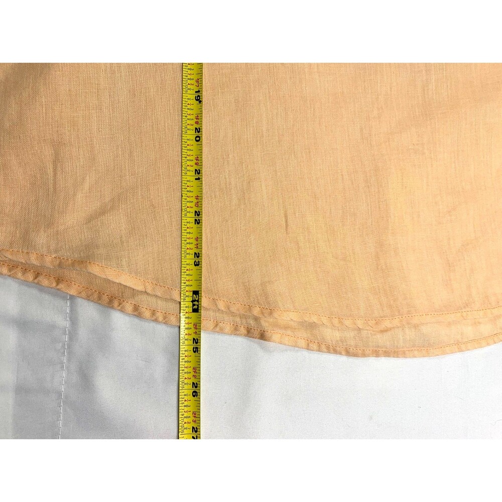 Sundance Willa Whisper Linen Flutter Sleeve Top Large Peach Pastel Lagenlook - Picture 7 of 10